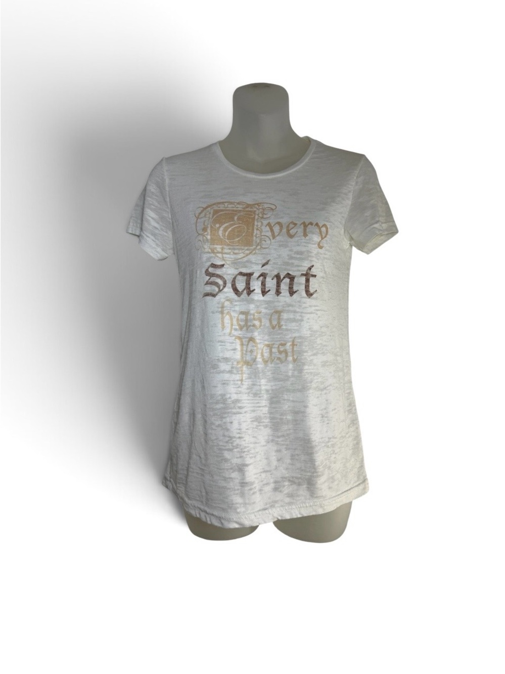 Virgin Saints & Sinners Every Saint Has A Past Y2K Graphic Tee White M
